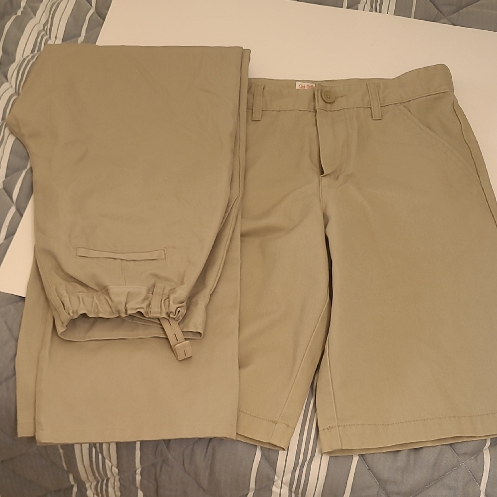 BOYS Uniform KHAKIS NAUTICA 20 AND CAT&JACK 16 Adjustable Waist